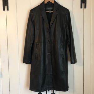 Banana Republic black leather coat. Buttery soft.